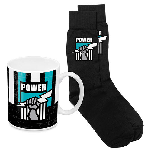 Port Adelaide Power Heritage Mug and Sock Gift Pack