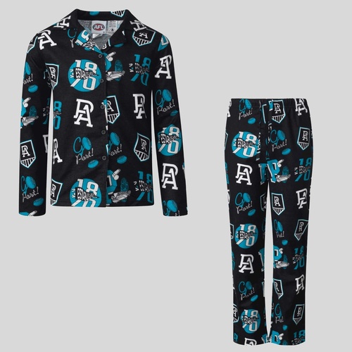 Port Adelaide Power Youths Flannel PJ Set
