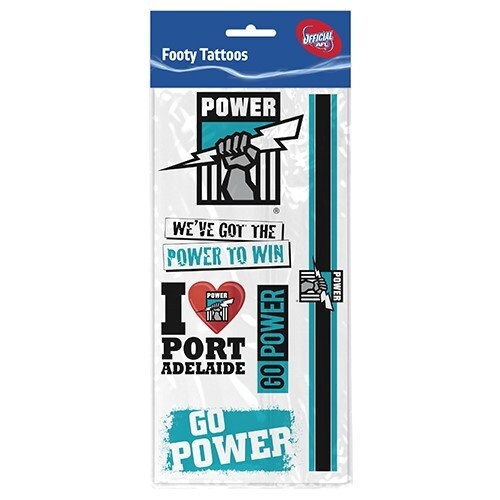 Port Adelaide Power Footy Tattoo Sheet