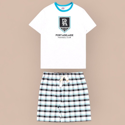Port Adelaide Power Mens Check PJ Set