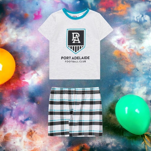 Port Adelaide Power Toddlers Check PJ Set