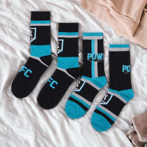 Port Adelaide Power 2-Pack Mens Club Socks