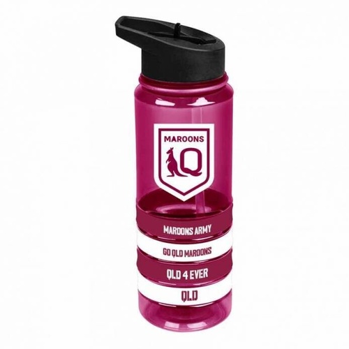 QLD State of Origin Go Maroon Tritan Water Bottle With Bracelets
