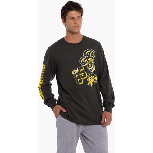 Richmond Tigers Mens Patchwork Long Sleeve Tee