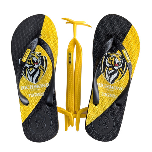 Richmond Tigers Boomerangz Thongs w/extra Straps