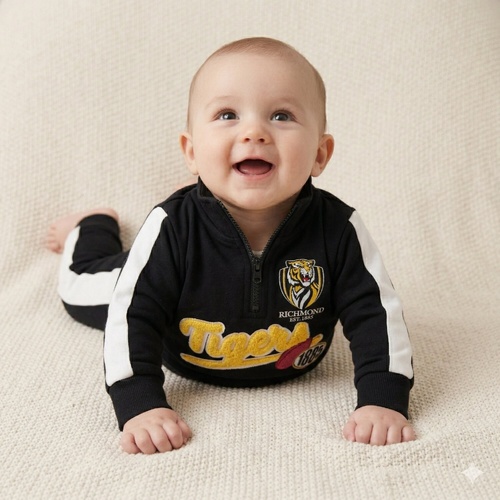 Richmond Tigers  Baby 1/4 Zip Tracksuit Set