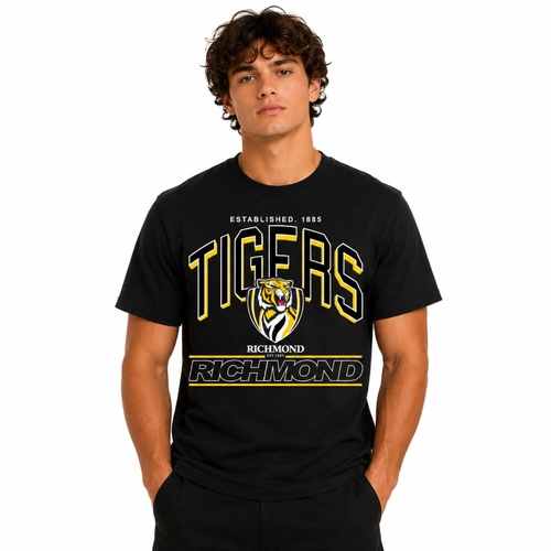 Richmond Tigers Mens Arch Stack Tee