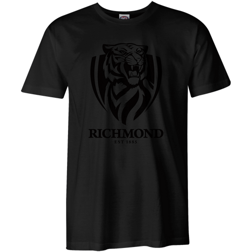Richmond Tigers Mens Stealth Black Tee