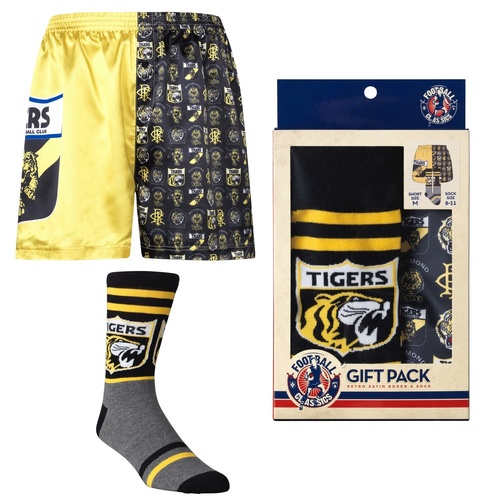 Richmond Tigers Mens Boxer Shorts & Socks Set Size:2XL