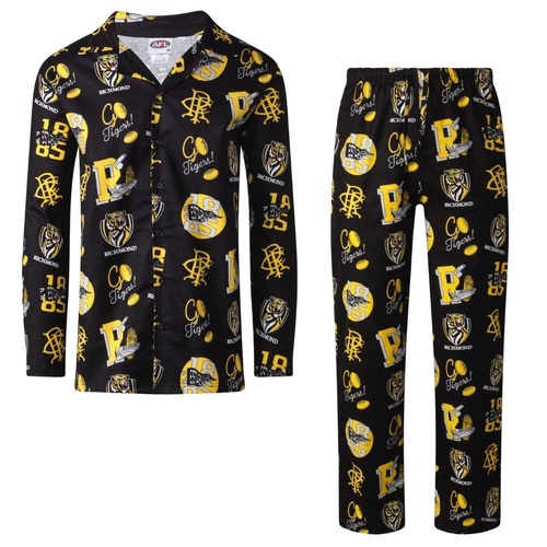 Richmond Tigers Mens Flannel PJ Set