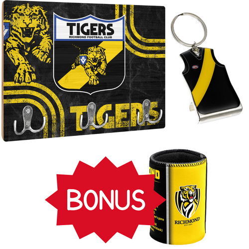 Richmond Tigers Key Rack & Key Ring Bundle