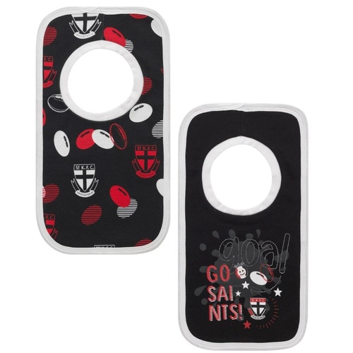 St Kilda Saints Babies Bibs 2 Pack