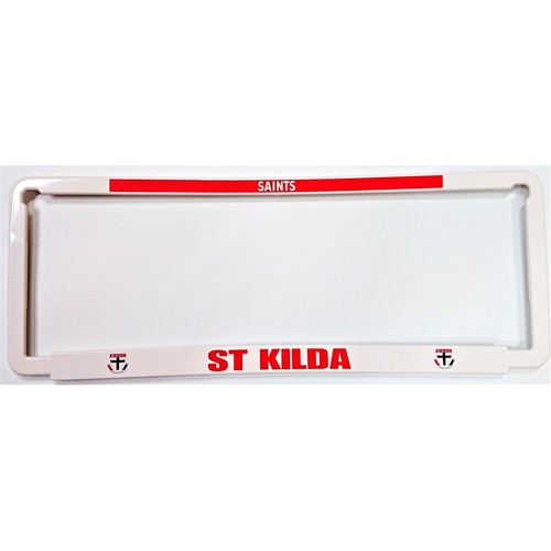 St Kilda Saints Car Number Plate Surrounds Set of 2
