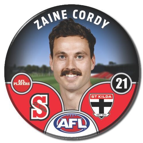 St Kilda Saints 2025 Player Pin Badge - CORDY