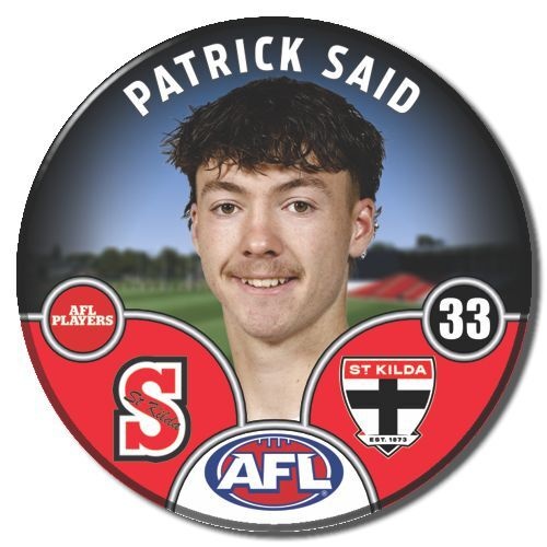 St Kilda Saints 2025 Player Pin Badge - SAID