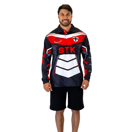 St Kilda Saints Cyber Adults Fishing Shirt