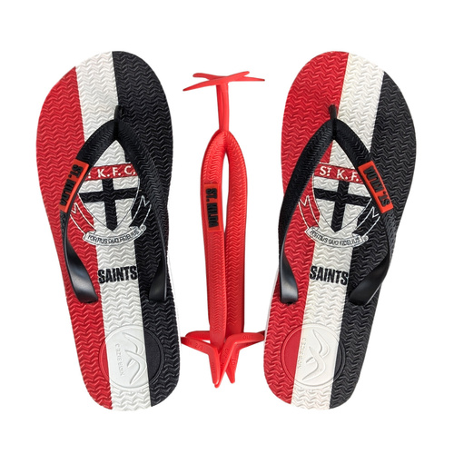 St Kilda Saints Kids Boomerangz Thongs w/extra Straps