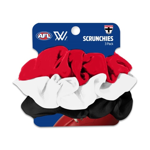 St Kilda Saints Scrunchie 3 pack