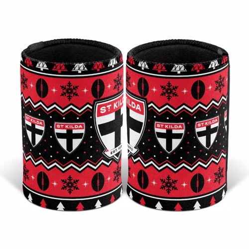 St Kilda Saints Christmas Stubby Holder