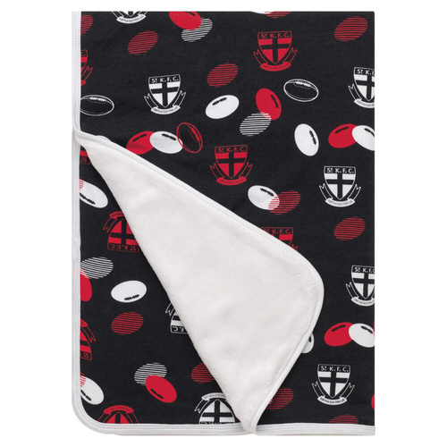 St Kilda Saints Fleece Baby Blanket