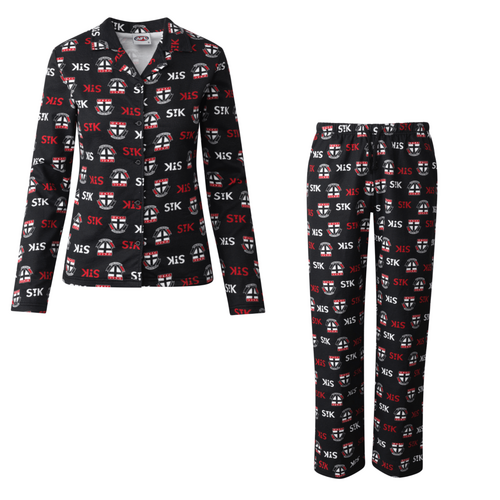 St Kilda Saints Womens Flannelette PJ Sets