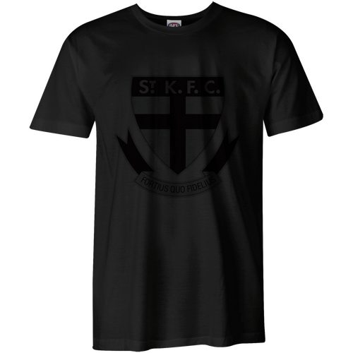 St Kilda Saints Mens Stealth Black Tee