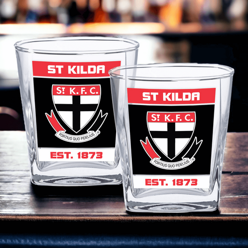 St Kilda Saints Spirit Glasses Set of 2