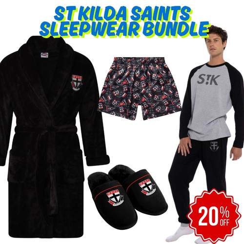 St Kilda Saints Mens Sleepwear Value Bundle