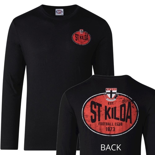 St Kilda Saints Mens Supporter Long Sleeve Tee