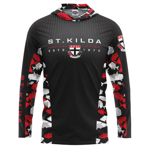 St Kilda Saints Adults Hooded Fishing Shirt