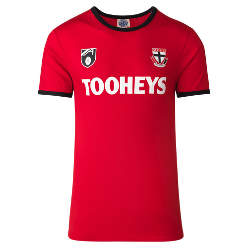 St Kilda Saints Mens TOOHEYS Red Throwback Tee