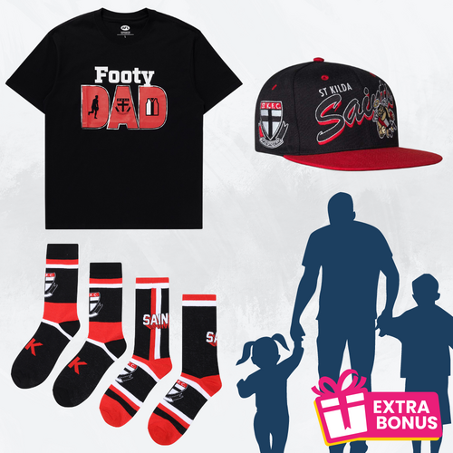 St Kilda Saints Dad Shirt/Socks/Cap Pack