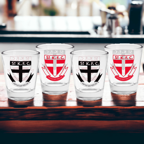 St Kilda Saints Shot Glasses set of 4