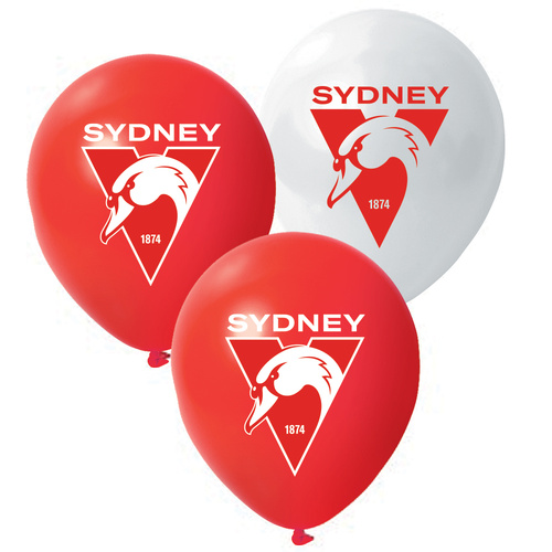 Sydney Swans Printed Balloons