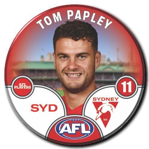 Sydney Swans 2025 Player Pin Badge - PAPLEY