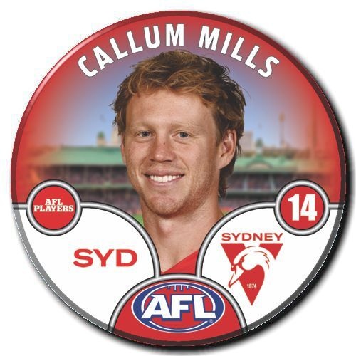 Sydney Swans 2025 Player Pin Badge - MILLS