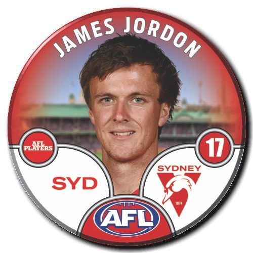 Sydney Swans 2025 Player Pin Badge - JORDON