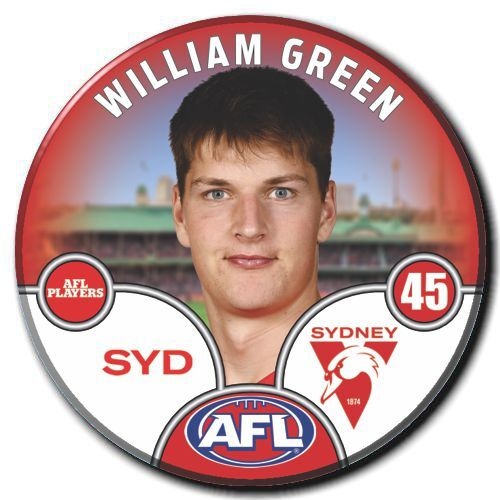Sydney Swans 2025 Player Pin Badge - GREEN