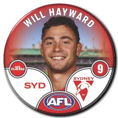 Sydney Swans 2025 Player Pin Badge - HAYWARD