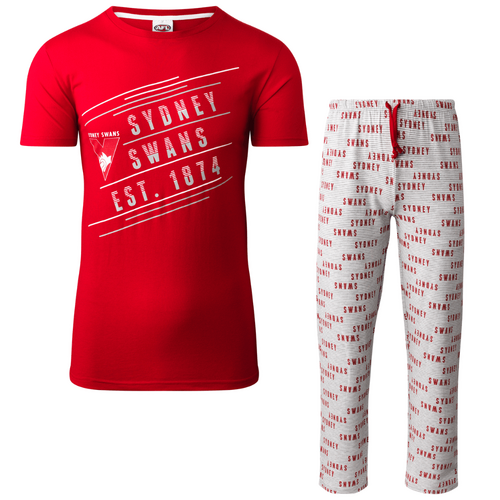Sydney Swans Mens Cotton Pyjama Set