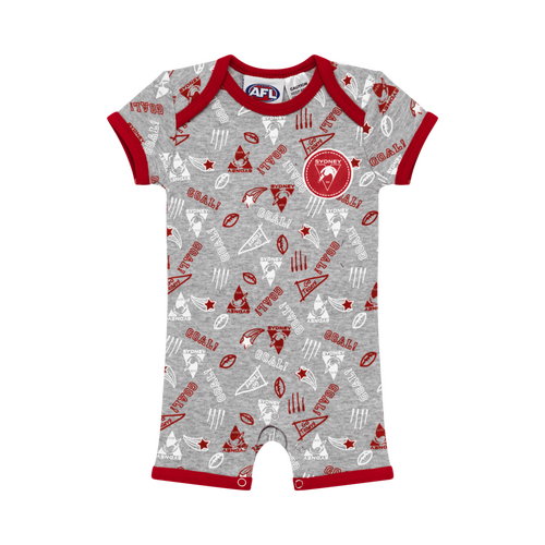 Sydney Swans Babies Short Bodysuit