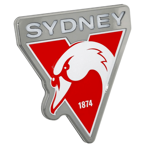 Sydney Swans 3D Chrome Supporter Emblem