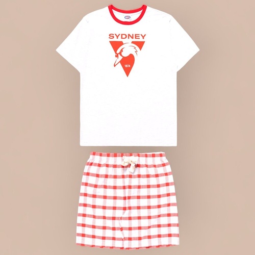 Sydney Swans Mens Check PJ Set