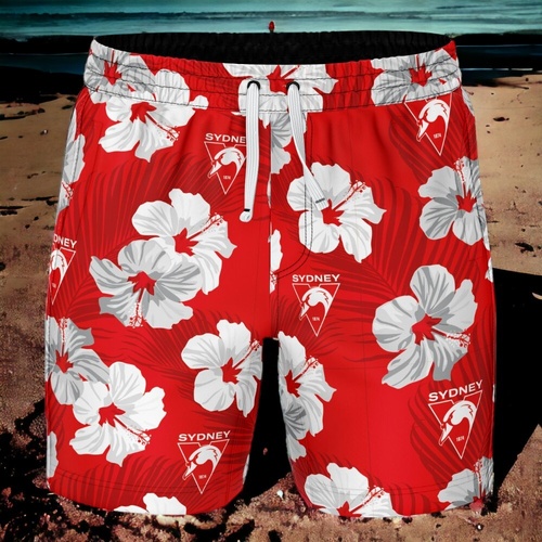 Sydney Swans Aloha Hawaiian Swim Shorts