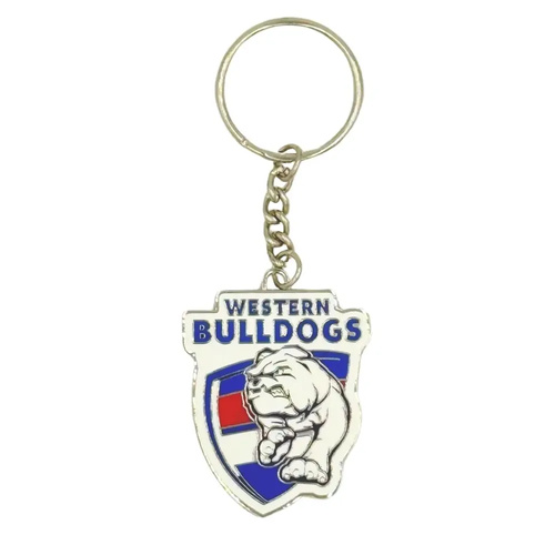 Western Bulldogs Logo Metal Keyring