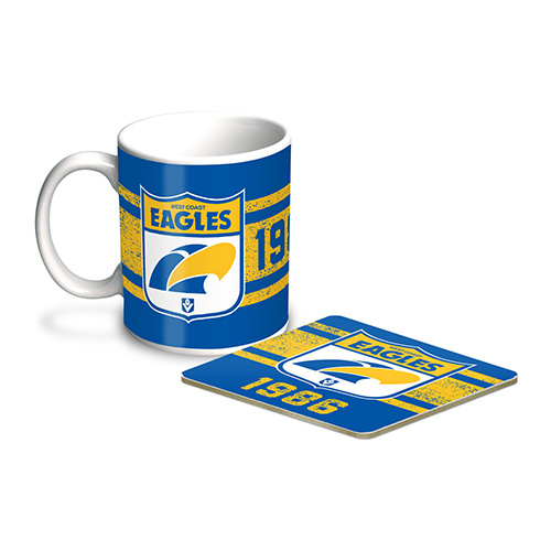 West Coast Eagles Retro Mug & Coaster Gift Set