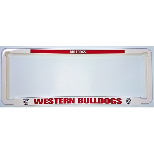 Western Bulldogs Car Number Plate Surrounds Set of 2