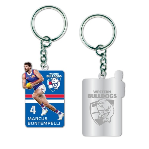 Western Bulldogs Marcus Bontempelli Metal Keyring