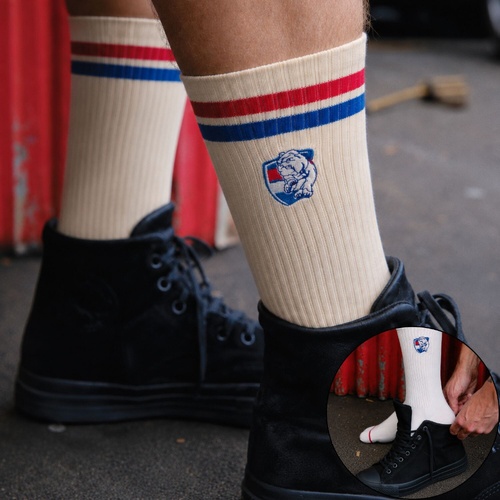 Western Bulldogs Sneaker Socks 2 Pack Gift Box