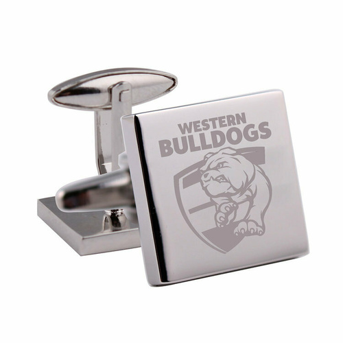 Western Bulldogs Silver Etched Cufflinks